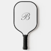 Monogram Elegant Script Pickleball Schläger (Rückseite)