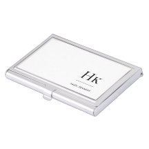 Monogram Elegant Simple Modern White Mit Monogramm