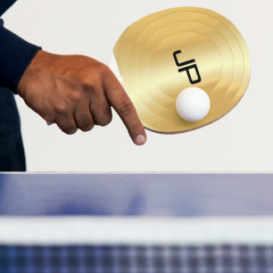Monogram Elegant Template Glamour Gold Tischtennis Schläger