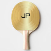 Monogram Elegant Template Glamour Gold Tischtennis Schläger (Vorderseite)