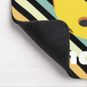 Monogram elegant trendy Retro Pickleball Black Mousepad (Ecke)