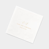 Monogram Elegant Wedding Servietten Mit Folie (Links)