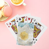 Monogram Elegante Blume Luxury Gold Watercolor Spielkarten