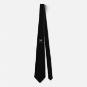Monogram Elegante Dragonfly On Black Neck Tie Krawatte (Vorderseite)