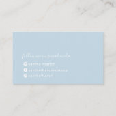 MONOGRAM elegante Drehbuch modern minimalblau Visitenkarte (Rückseite)