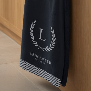 Monogram Elegante Farmhouse Moderner Minimalistisc Geschirrtuch