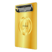 Monogram Elegante Modern Gold Look Template Mini Klemmbrett (Gewinkelt2)