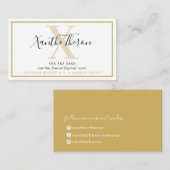 MONOGRAM elegantes Drehbuch, modernes minimales al Visitenkarte (Vorne/Hinten)