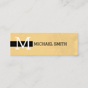 Monogram Eleganto Modern Vintag #3 Mini Visitenkarte