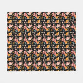 Monogram Elegantwatercolor Fleecedecke (Vorderseite (Horizontal))