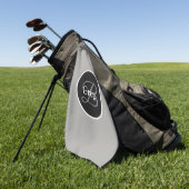 Monogram Elegany Black Golf Towel Golfhandtuch (Gras)