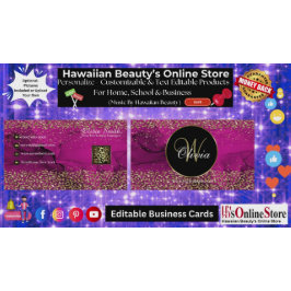 Monogram Elegany Classy Pink Gold QR Code Visitenkarte