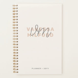 Monogram Elegany Elfenbeincreme Moderne Minimalist Planer