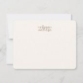 Monogram Elegany Ivory Cream Blush Pink Moderne Mitteilungskarte (Vorderseite)