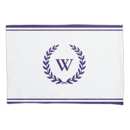 Monogram Elegany Navy Blue Pillowcases Kissenbezug