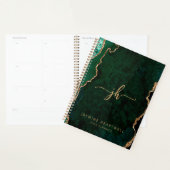 Monogram Emerald Green Gold Agate 2025 Planer (Anzeige)