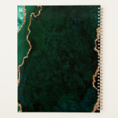 Monogram Emerald Green Gold Agate 2025 Planer (Rückseite)