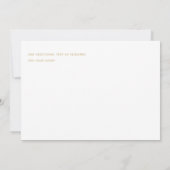 Monogram Emerald Green Gold Save the Date (Rückseite)