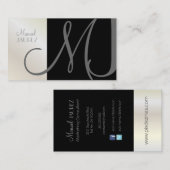 MONOGRAM EN RETRO / DU-Farben Visitenkarte (Vorne/Hinten)