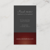 MONOGRAM En Retro Farben / Grafik+Maron Visitenkarte (Rückseite)