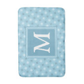 Monogram Engelblau-Kreismuster Badematte (Vorderseite Vertikal)