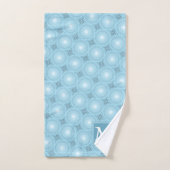 Monogram Engelblau-Kreismuster Badhandtuch Set (Handtuch)