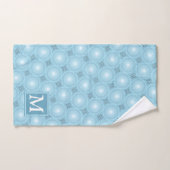 Monogram Engelblau-Kreismuster Badhandtuch Set (Handtuch)