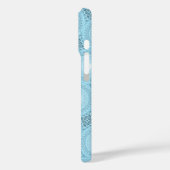 Monogram Engelblau-Kreismuster Case-Mate iPhone Hülle (Rückseite / Links)