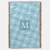 Monogram Engelblau-Kreismuster Decke (Vorderseite Vertikal)