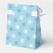 Monogram Engelblau-Kreismuster Geschenkschachtel (Rückseite)