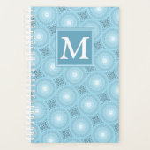 Monogram Engelblau-Kreismuster Planer (Vorderseite)