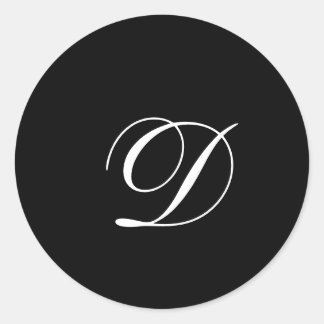 Monogram English Vivace Style Umschlag Aufkleber