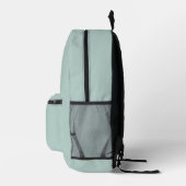 Monogram Enteneigelb Grüner Stylischer Moderner Mi Bedruckter Rucksack (Rechts)
