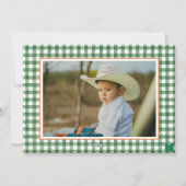 Monogram-Erntedank-Foto Feiertagskarte (Rückseite)