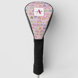 Monogram erste Pink Rainbow Golf Head Cover Golf Headcover