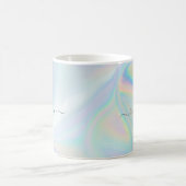 Monogram erste Skriptholografie Moderne Mama Kaffeetasse (Mittel)
