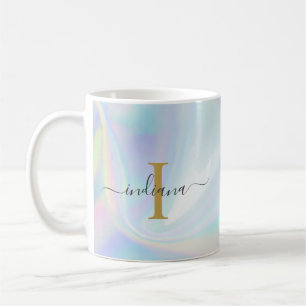 Monogram erste Skriptholografie Moderne Mama Kaffeetasse