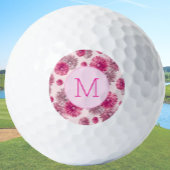 Monogram Erstmals Feminine Pink Custom Ladys Golfball