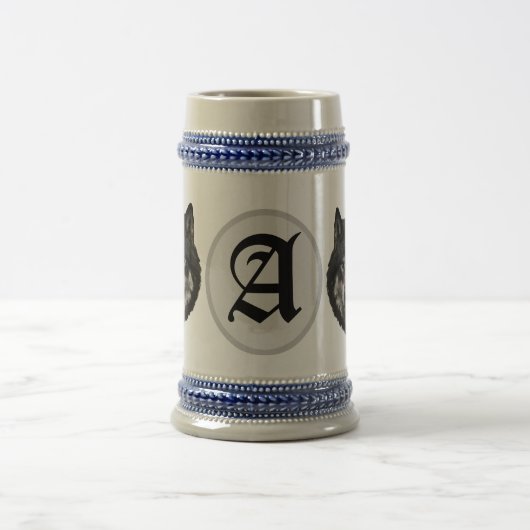 Monogram Erstplatzierte Wolf-Bierstein-Tasse Bierglas (Mittel)