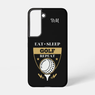 Monogram Essen Schlafen Golf Wiederholen Samsung Galaxy Hülle