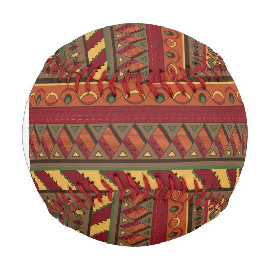 Monogram-Ethnic-Hintergrund Baseball (Vorderseite)