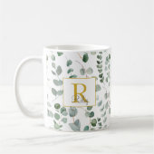 Monogram-Eukalyptus-Muster Kaffeetasse (Links)