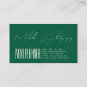 Monogram EVENT PLANNER moderne Schrift Visitenkarte (Rückseite)