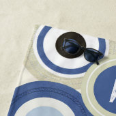 Monogram Evil Eye Retro Modern Beach Handtuch (Beispiel)