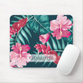 Monogram Exotic Summer Floral Mousepad (Mit Mouse)
