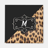 Monogram Extravagant Leopard Print Magnet (Vorne)