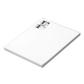 Monogram F Initial Stationary Desk Notepad Notizblock (Rotiert)