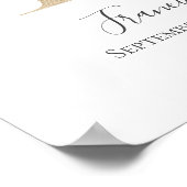 Monogram F Pink White Floral Gold Letter Kinderzim Poster (Ecke)