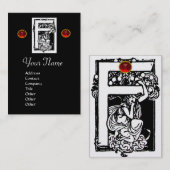 MONOGRAM F, RUBY Pearl Paper Visitenkarte (Vorne/Hinten)