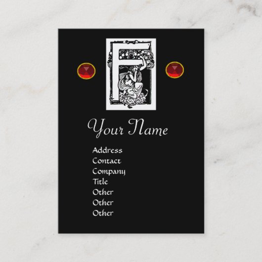 MONOGRAM F, RUBY VISITENKARTE (Vorderseite)